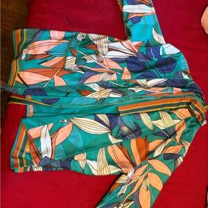 Nine West Multicolor Floral Blazer